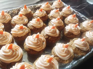 Gluten Free Pumpkin Muffins with Cream Cheese Frosting