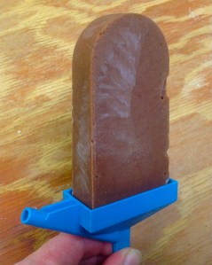 Jello Pudding Pop with a generic Popsicle  holder