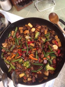 Steak and Vegetables in Stir Fry Sauce