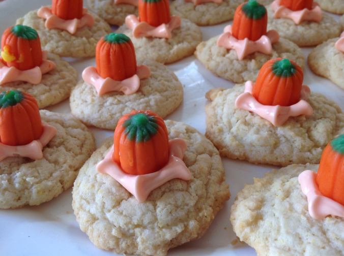 Sugar Cookie with Frosting and Pumpkin Candy