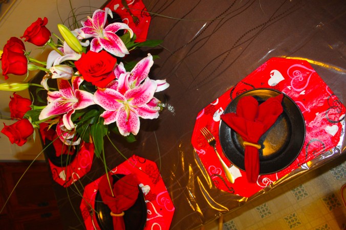 Valentine Place setting
