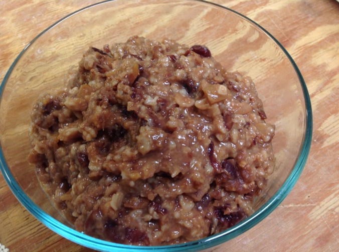 Crockpot Gluten Free Apple & Cranberry Oatmeal
