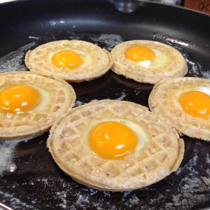 Eggs in a Basket Waffle Style