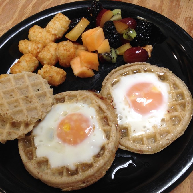 Eggs in a Basket Waffle Style
