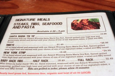 Ribeye Menu