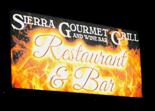 Sierra Gourmet Grill Sign