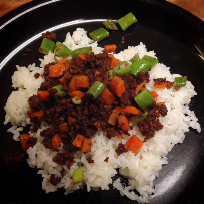 Korean Beef and Veggies Rice Bowl | Small Town Living in Nevada